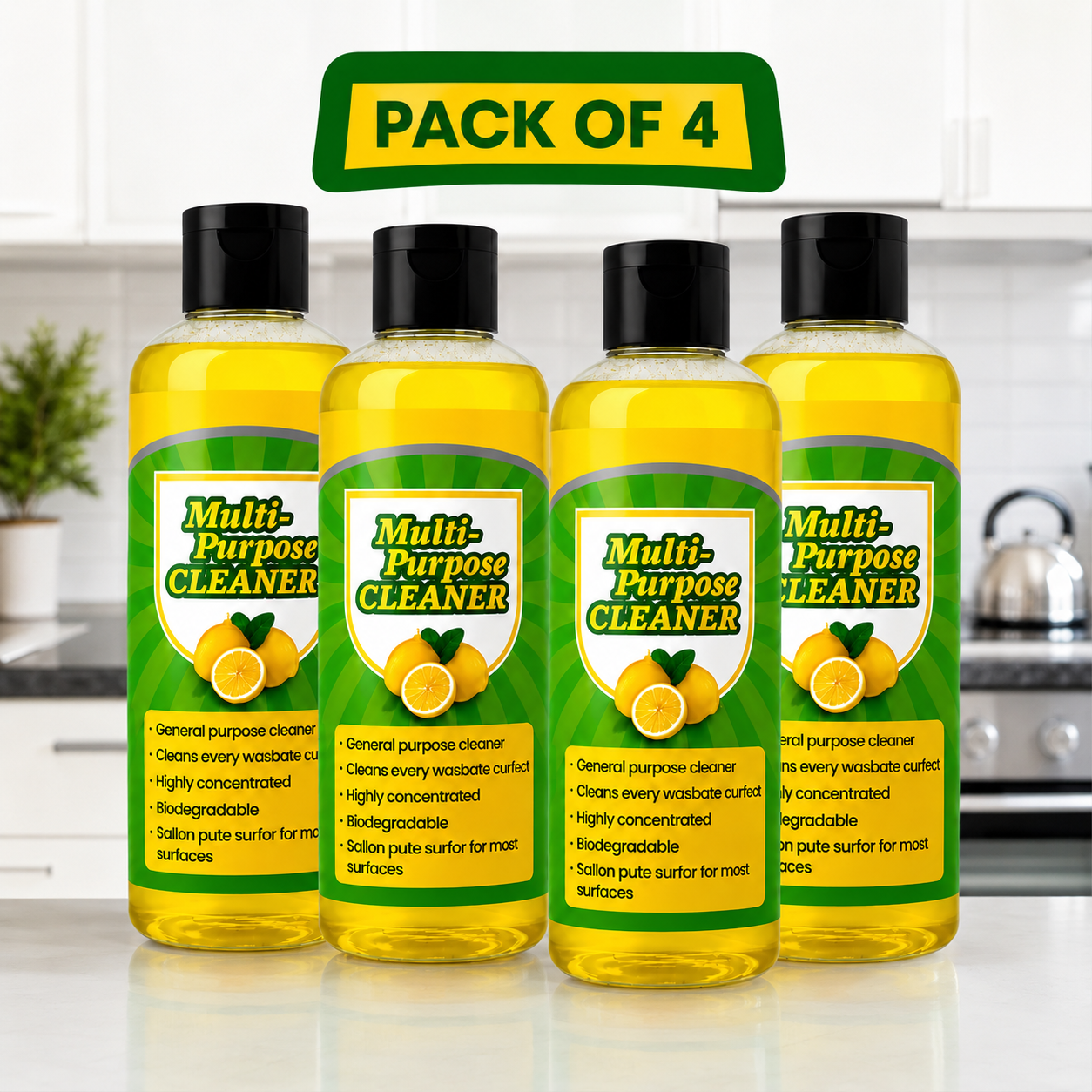 Multipurpose Cleaner Lemon Fresh Pack Of 4