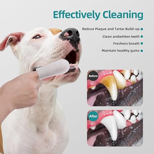 Teeth Cleaning Finger Wipes for Pets pack of 1 (50 wipes)