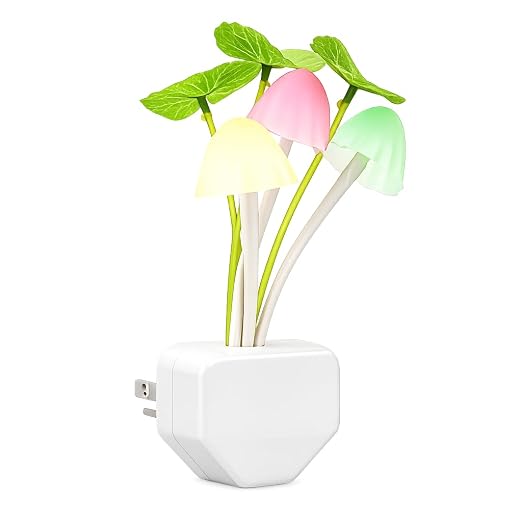 Mushroom LED Night Light – Color Changing Plug-in Lamp pack of 1