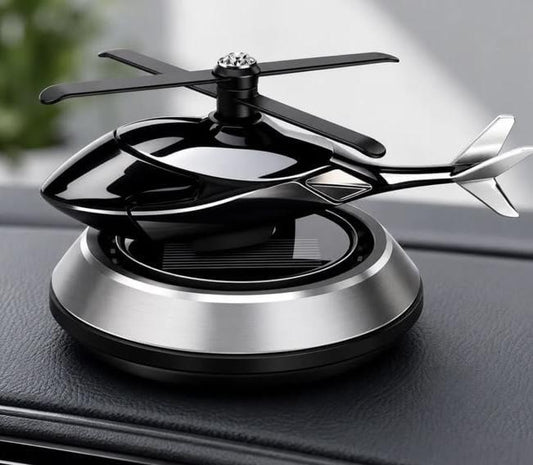 Solar Helicopter Car Air Freshener Aromatherapy Diffuser with Alloy Body