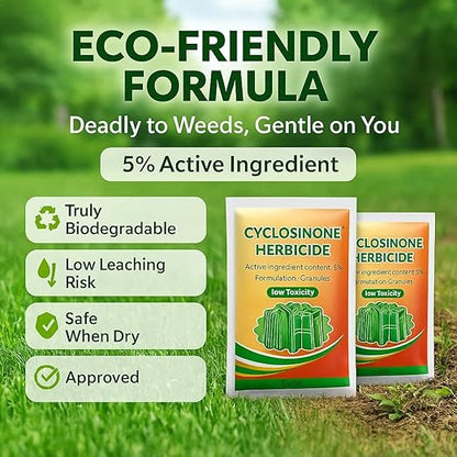 AI Cyclosinone Herbicide Granules and growth supplements(pack of 2)